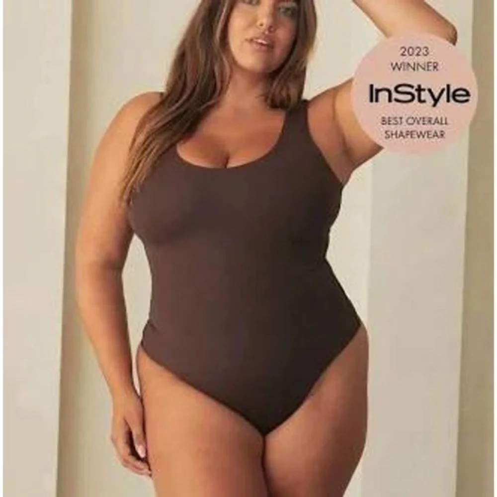 Pinsy‎ Bonded Scoop Tank Shapesuit in Chocolate Brown NWT Size 3X